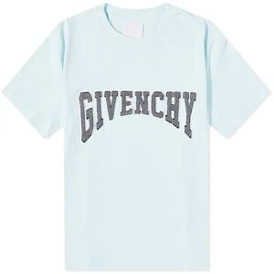 Givenchy Spell Out Light Blue Short Sleeve Mens T-shirt Medium Authentic READ